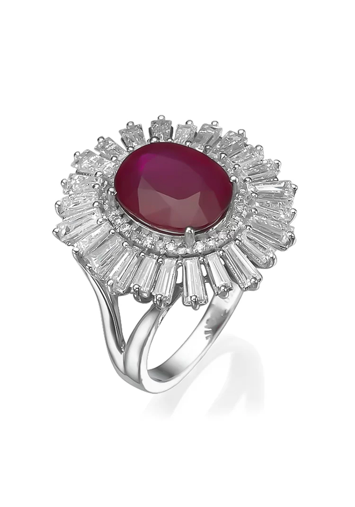 verenicki prsten sa rubinom i dijamantima
