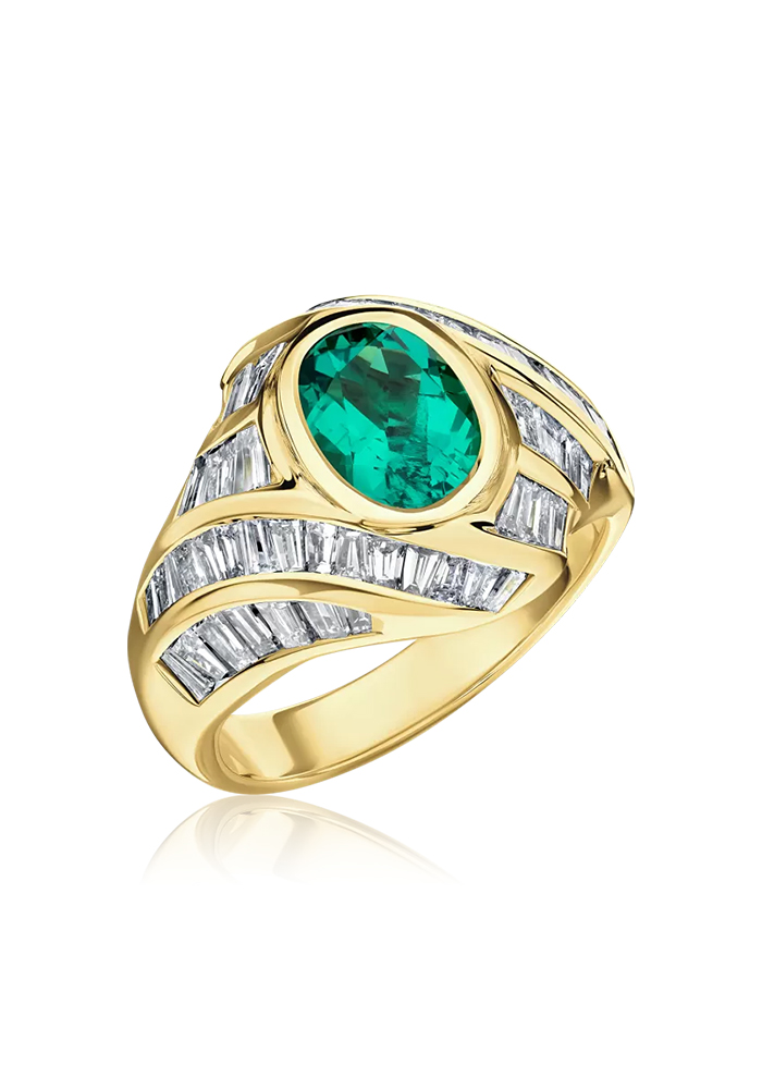 idc dijamantski prsten sa smaragdom